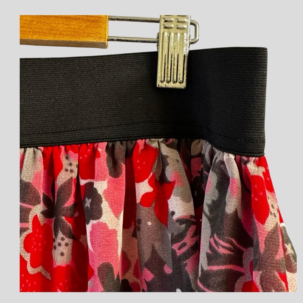Women’s Floral Skirt Pink Red Size L - Picture 7 of 14